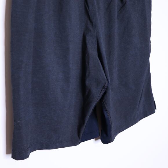 LULULEMON T.H.E. Short Linerless 9" Heather Allover Iron Blue True Navy Men's M - Picture 6 of 9